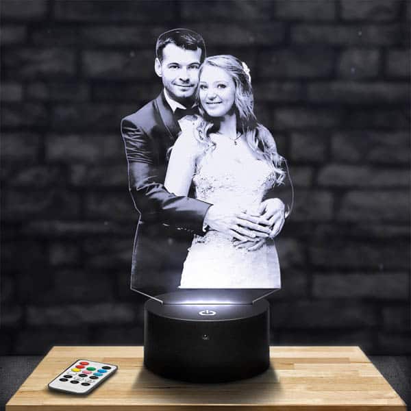lampe photo personnalisee decoupe des contours