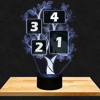 Gepersonaliseerde lamp boom 4 foto's warm