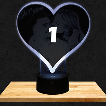 Gepersonaliseerde lamp hart