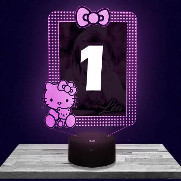 Gepersonaliseerd nachtlampje voor kinderen Hello Kitty