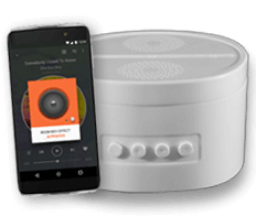 Ronde Bluetooth sokkel met 5 kleuren (€ 28)