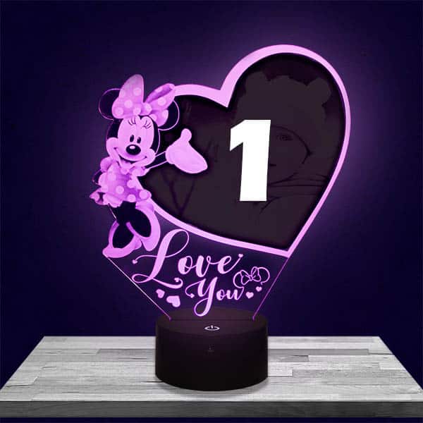 Gepersonaliseerd nachtlampje voor kinderen Minnie mouse