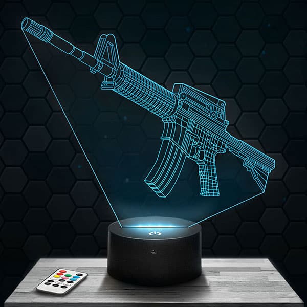lampe-3d-fusil-d-assaut-m16 Lampe 3D Fusil d'Assaut M16 avec socle au choix !