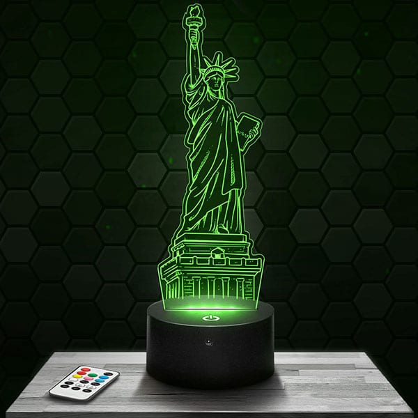 lampe-3d-statue-de-la-liberte Lampe 3D Statue de la Liberté avec socle au choix !